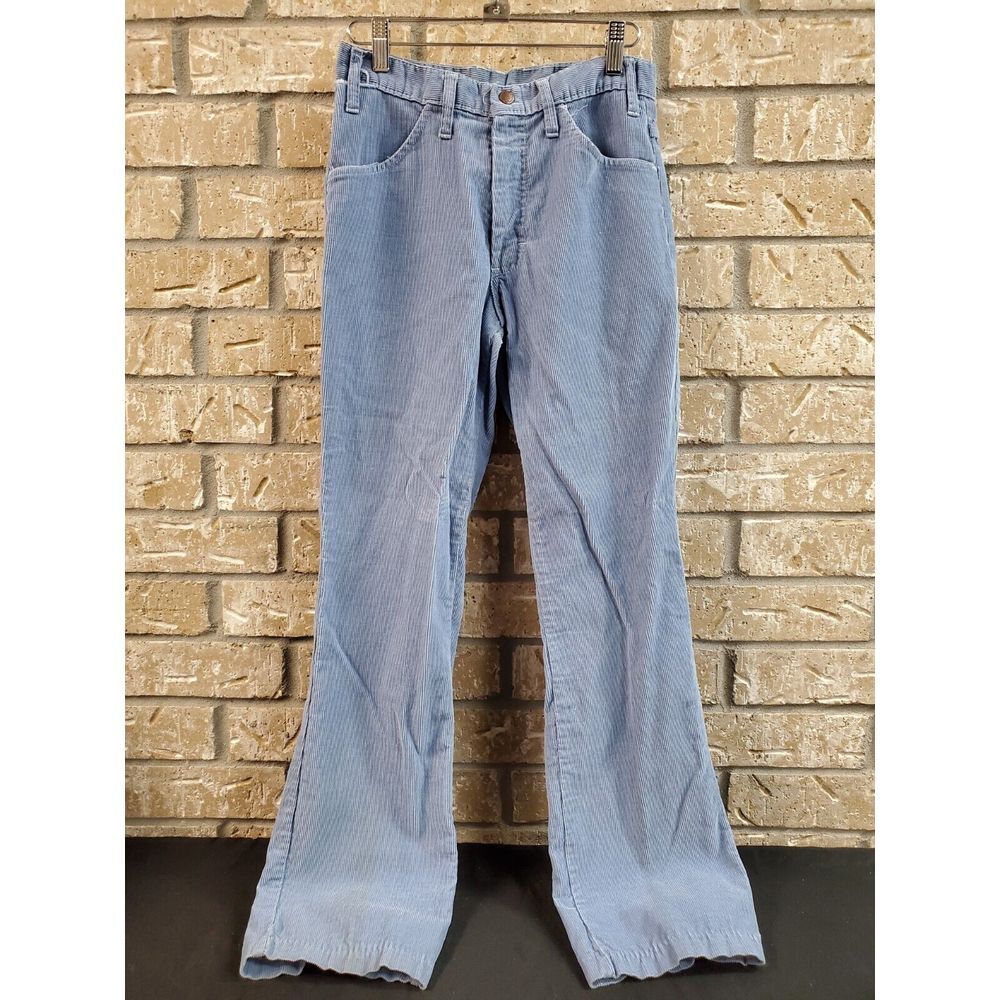 Stetson Vintage Blue Corduroy Men‎ Size 26 X 29 Western Rodeo Rancher USA Made